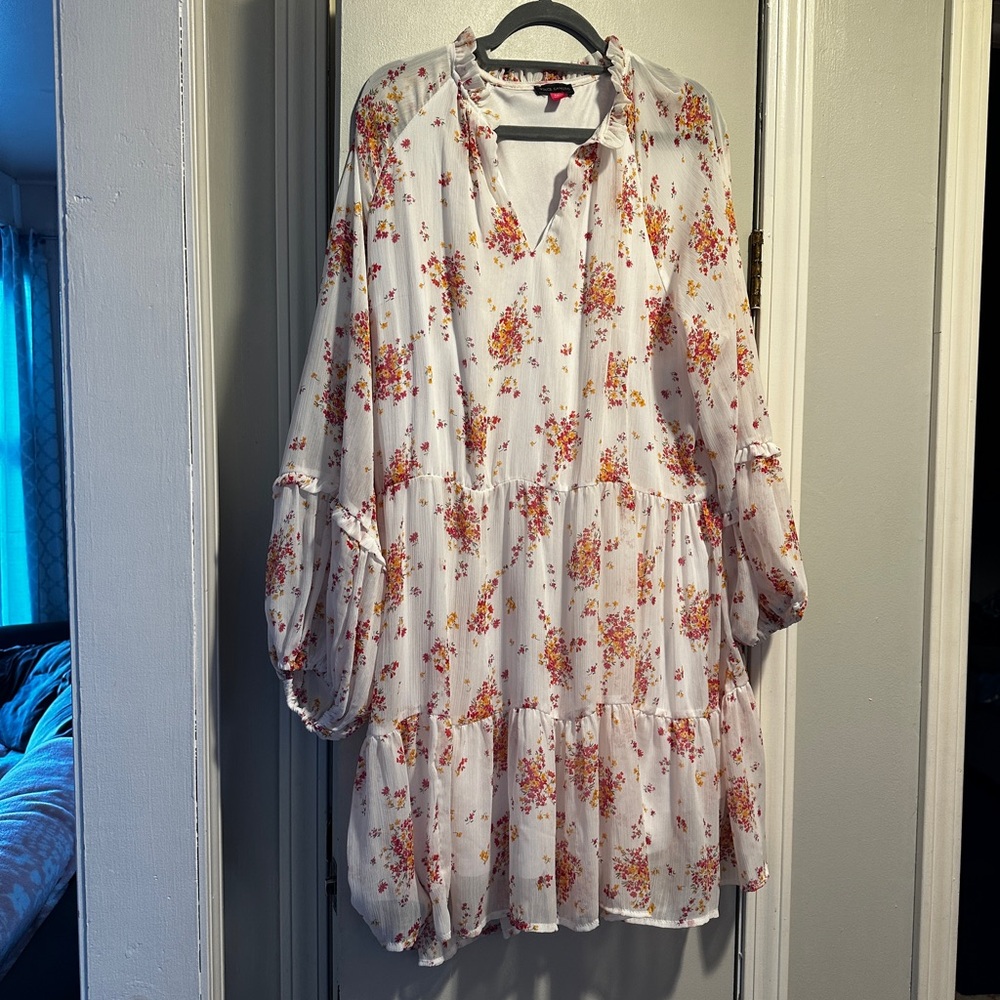 Floral White Dress